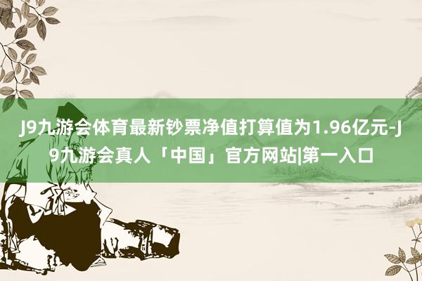 J9九游会体育最新钞票净值打算值为1.96亿元-J9九游会真人「中国」官方网站|第一入口