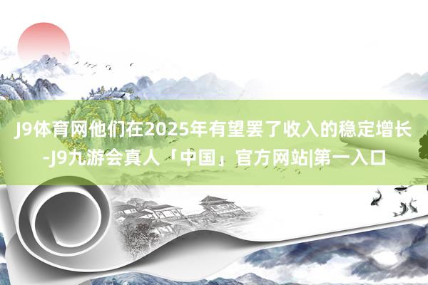 J9体育网他们在2025年有望罢了收入的稳定增长-J9九游会真人「中国」官方网站|第一入口